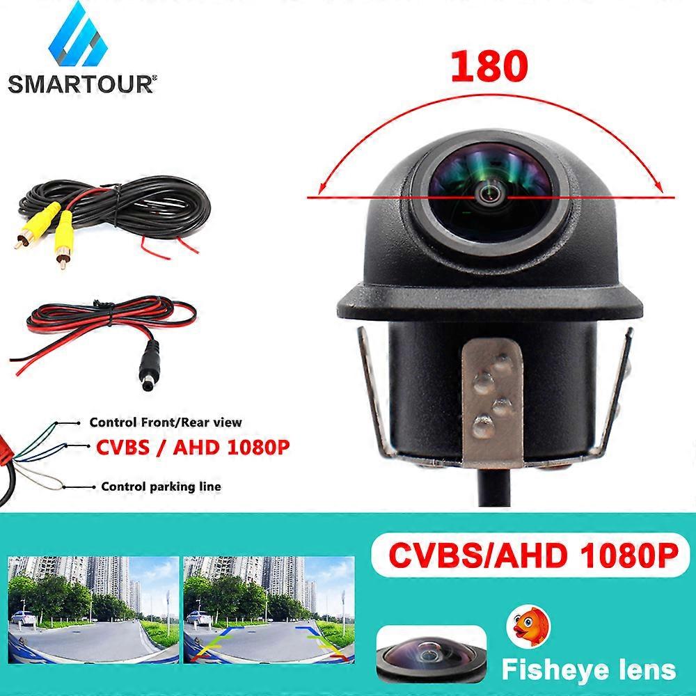 Smartour AHD 1980*1080P Night Vision Fisheye Lens Vehicle Reverse Backup Rear View AHD CVBS Camera For All Android DVD Monitor