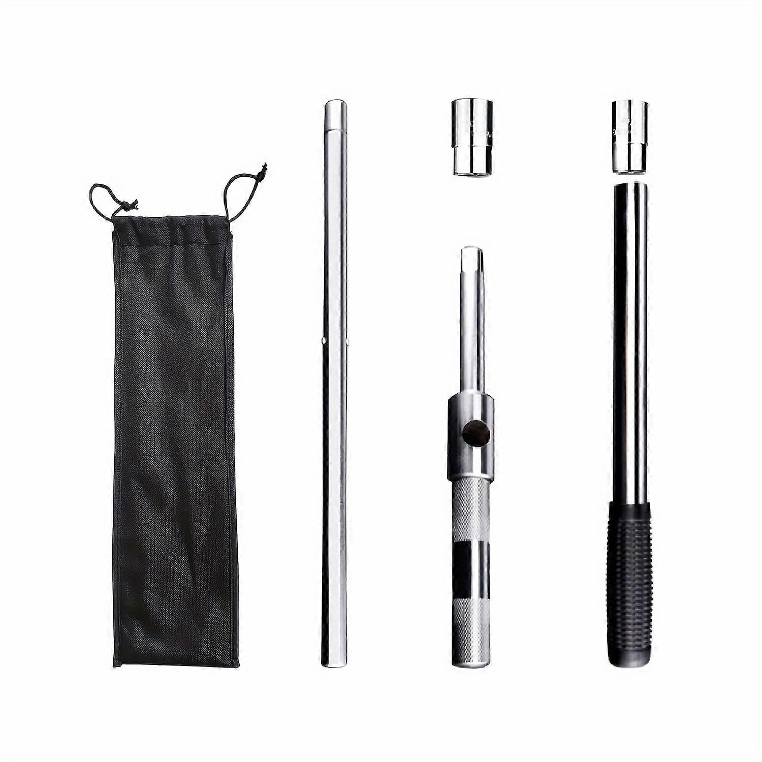 Universal Extended Convex Ear Wrench, 4-way Tire Iron Nut Wrench Set, With Storage Box Heavy-duty Phillips Wrench, Tire Wrench (17mm/19mm, 21mm/23mm)