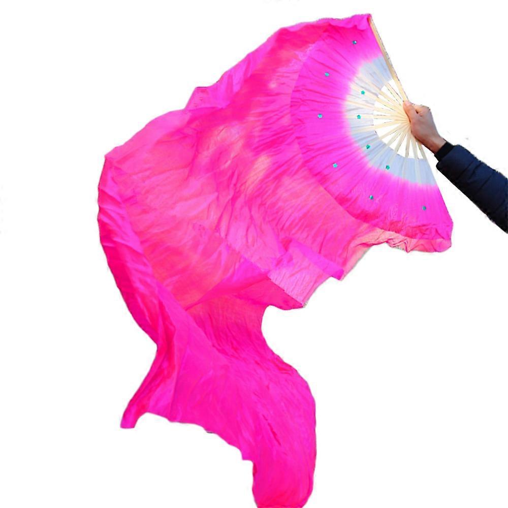 Simulation silk belly dance dance fan gradient color oriental dance fan satin fan dance costume