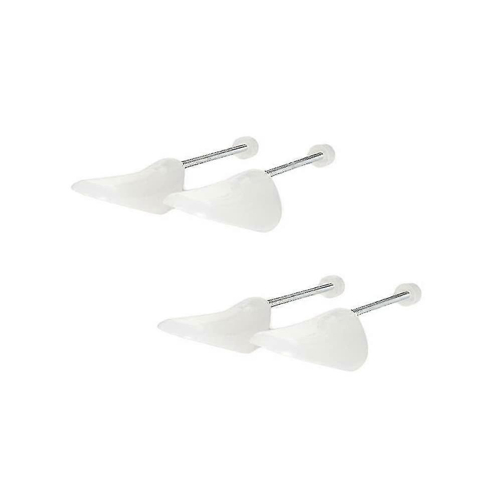 2 Pair Plastic Adjustable Shoe Trees Automatic Support Shoe Shape Stretcher Shaper Support Boots Holder Transparent
