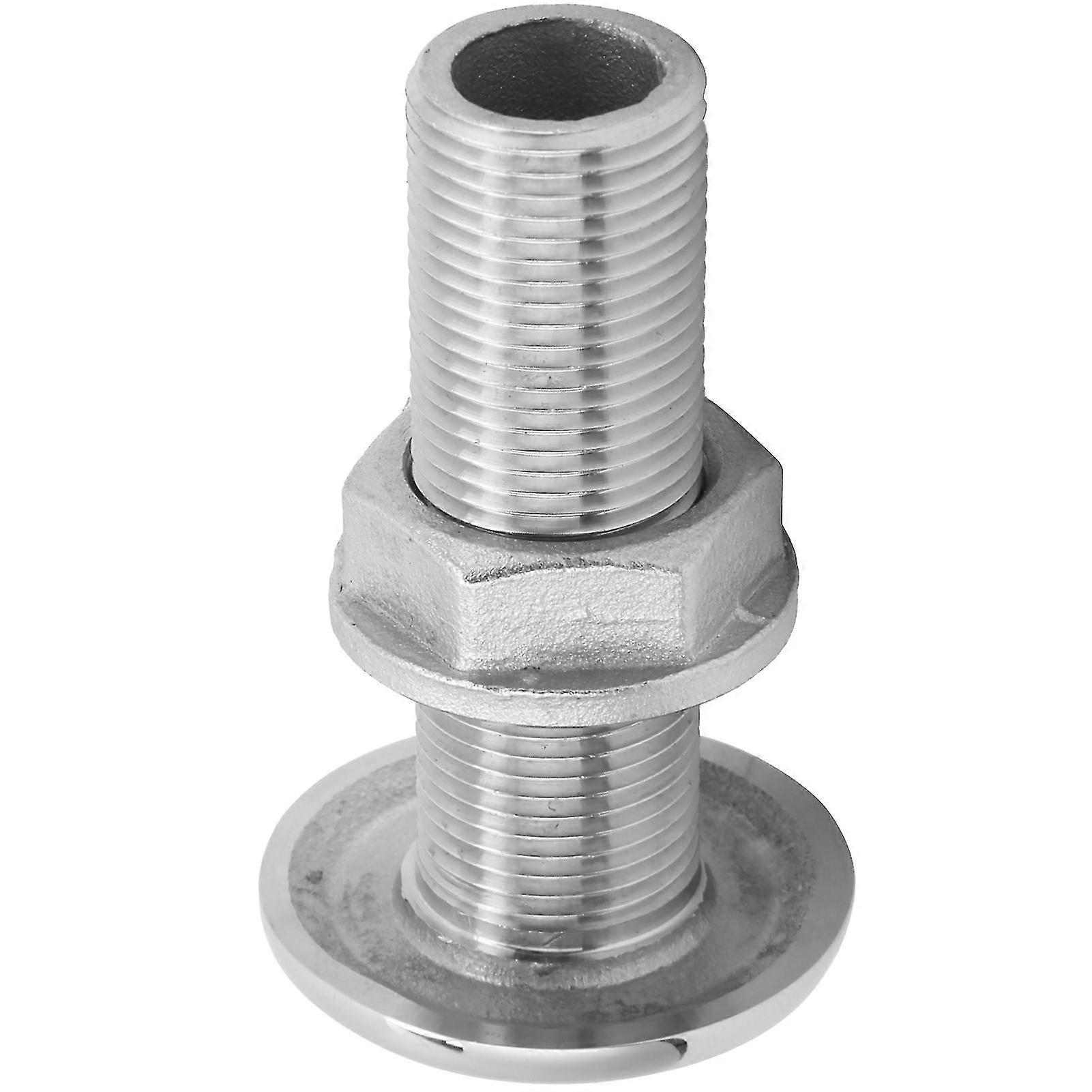 38in Stainless Steel Thru Hull Fitting Connector MJS022 - Outlet Joint for Boats and Yachts