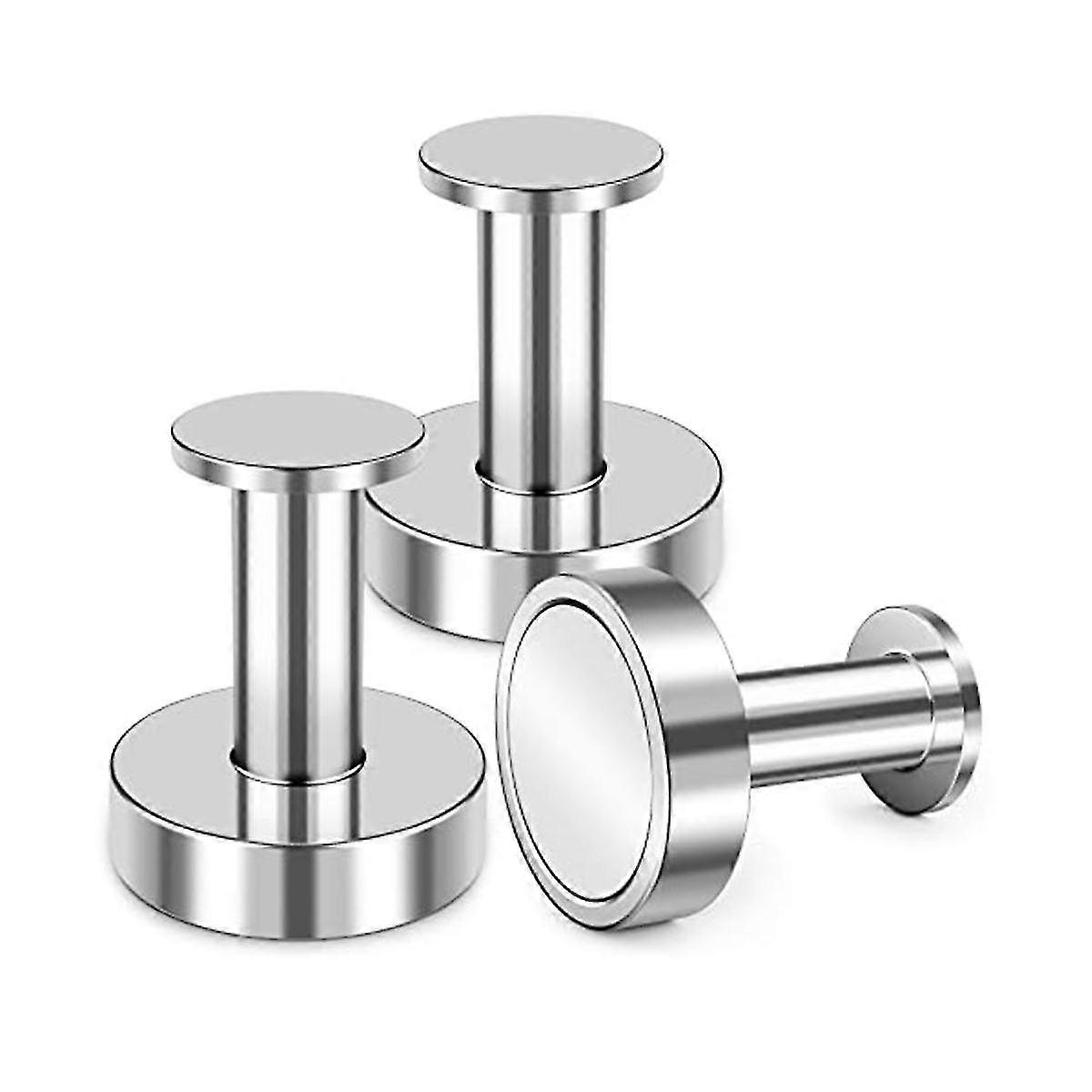 3pack Magnetic Hooks Heavy Duty Magnetic Hanger, Super Strong Magnetic Hooks For Hanging Coats And Bags,silver