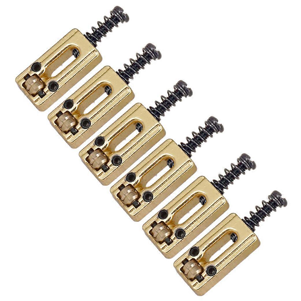 6 Pcs Metal Guitar Bridge Saddle Ball String Tremolo Bridge Saddles for Electric Guitar Replacement