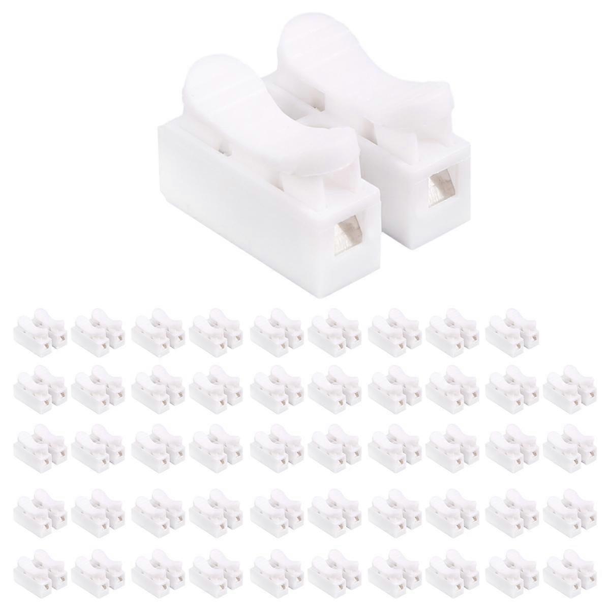50PCS CH2 Spring Quick Wire Connector Cable Clamp Terminal Block Connector for LED Strip Light