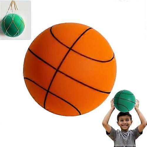 Hush Handle Basketball, Silent Basketball Dribbling Indoor, Silent Swish Basketball, Silent Foam Basketball for Indoor, with Net