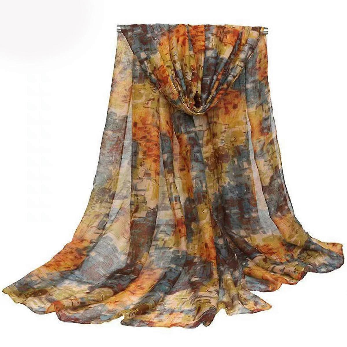 Women's Lightweight Floral Scarf for Spring and Summer