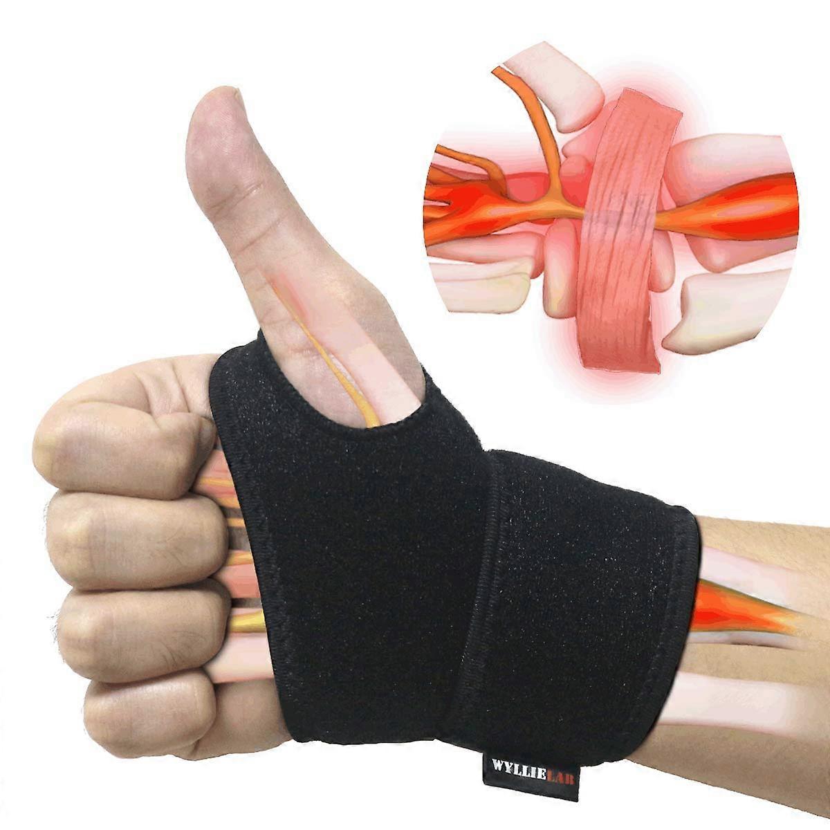 Wristband for Carpal Tunnel, Comfortable and Adjustable Wristband for Arthritis and Tendonitis Fits both left and right hands - Single