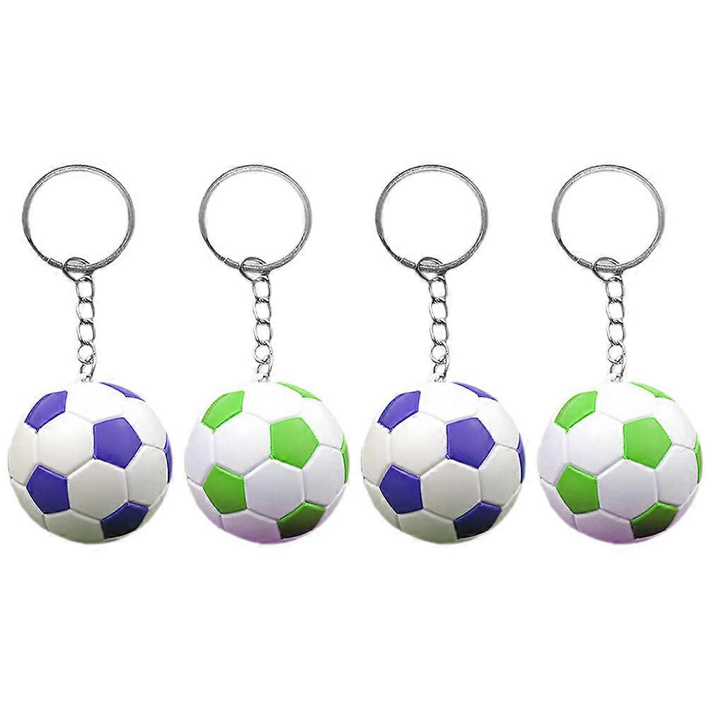 4Pcs Soccer Keychains Hanging Football Keyrings Multi-function Keychains Hanging Soccer Pendants
