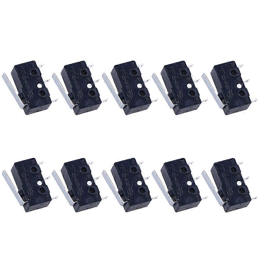 12pcs Limit Switch Waterproof Momentary Push Button Switch 3 Long Hinge Lever Micro Switch (Black)