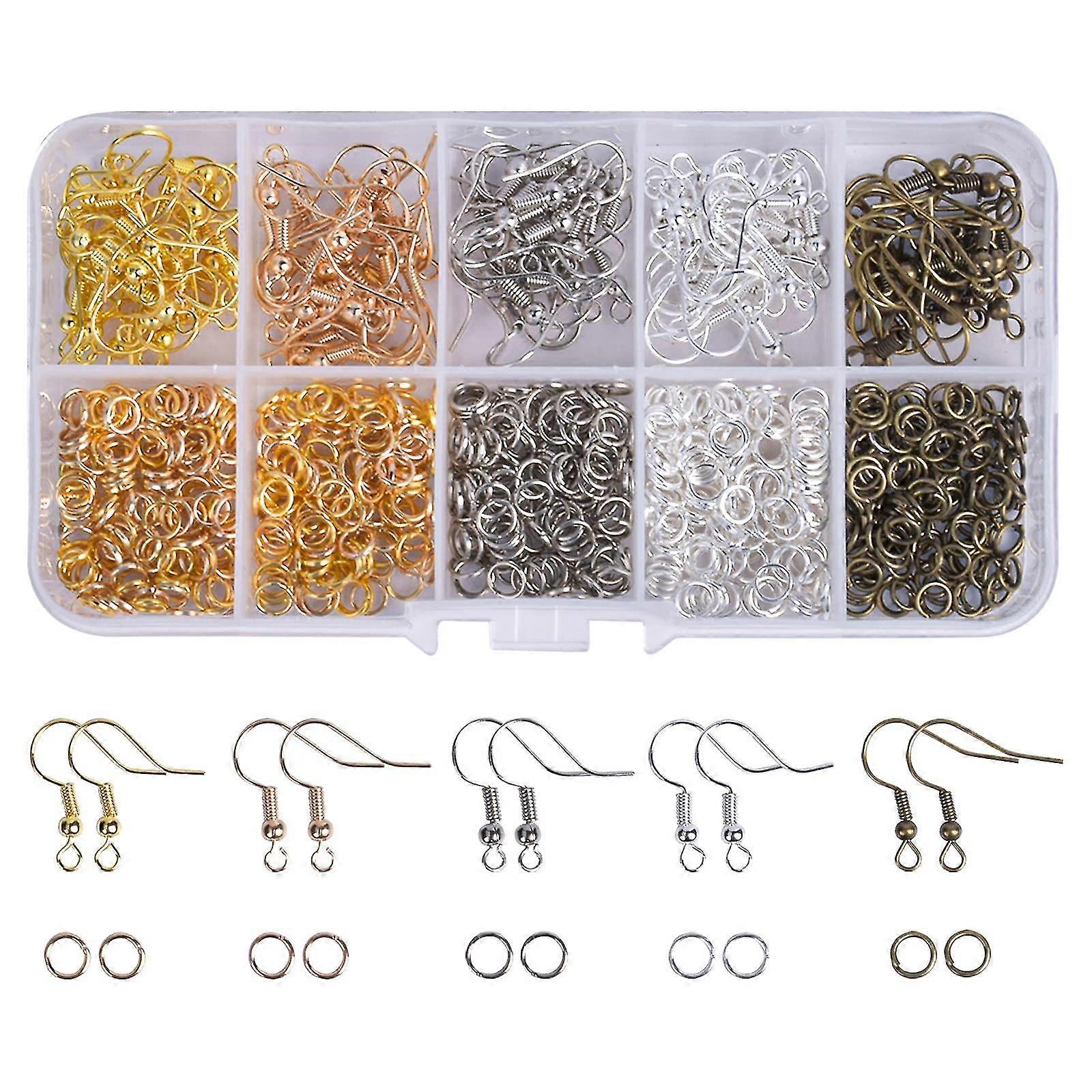 325 Pieces Jewellery Making Accessories Kit, Diy Earring Making Kit, Earring Making Supplies With Earring Hooks