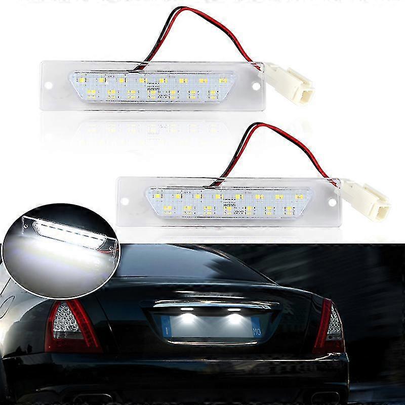 2pcs per Maserati Quattroporte 2003 ~ 2012 bianco led targa luce numero di targa lampada
