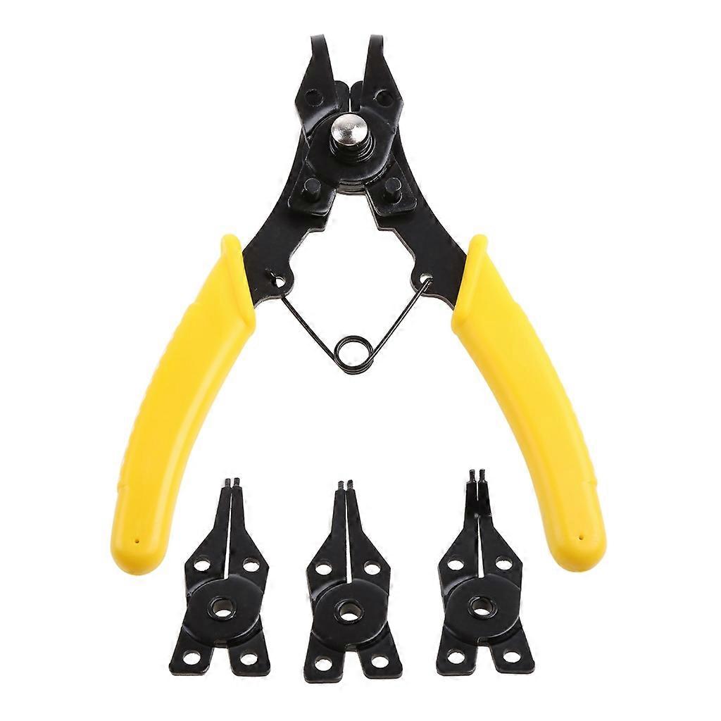 4-in-1 Snap Ring Pliers Plier Hand Tool Set Circlip Combination Retaining Clip