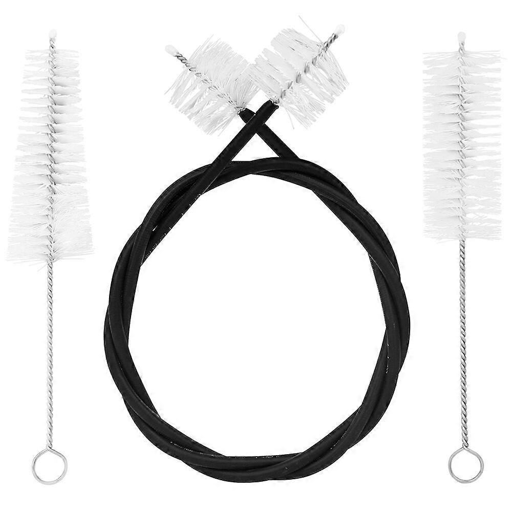 3pcs trompette kit de soin de nettoyage Petit ensemble de nettoyage comprenant une brosse de corde Embout buccal brosse à valve brosse