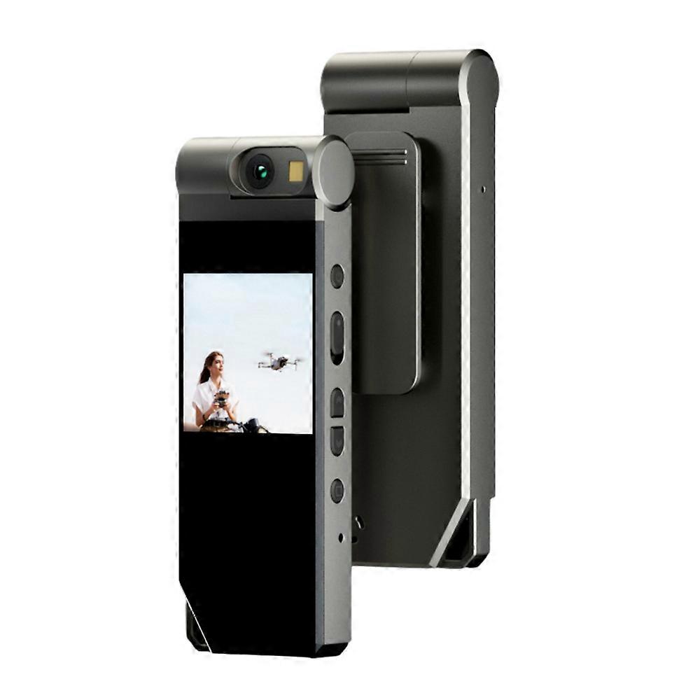 Mini Clip-on Camera Camcorder 2K Wearable Body Cam with 180 Rotatable Lens LED Fill Light Back Clip for Traveling Video Record