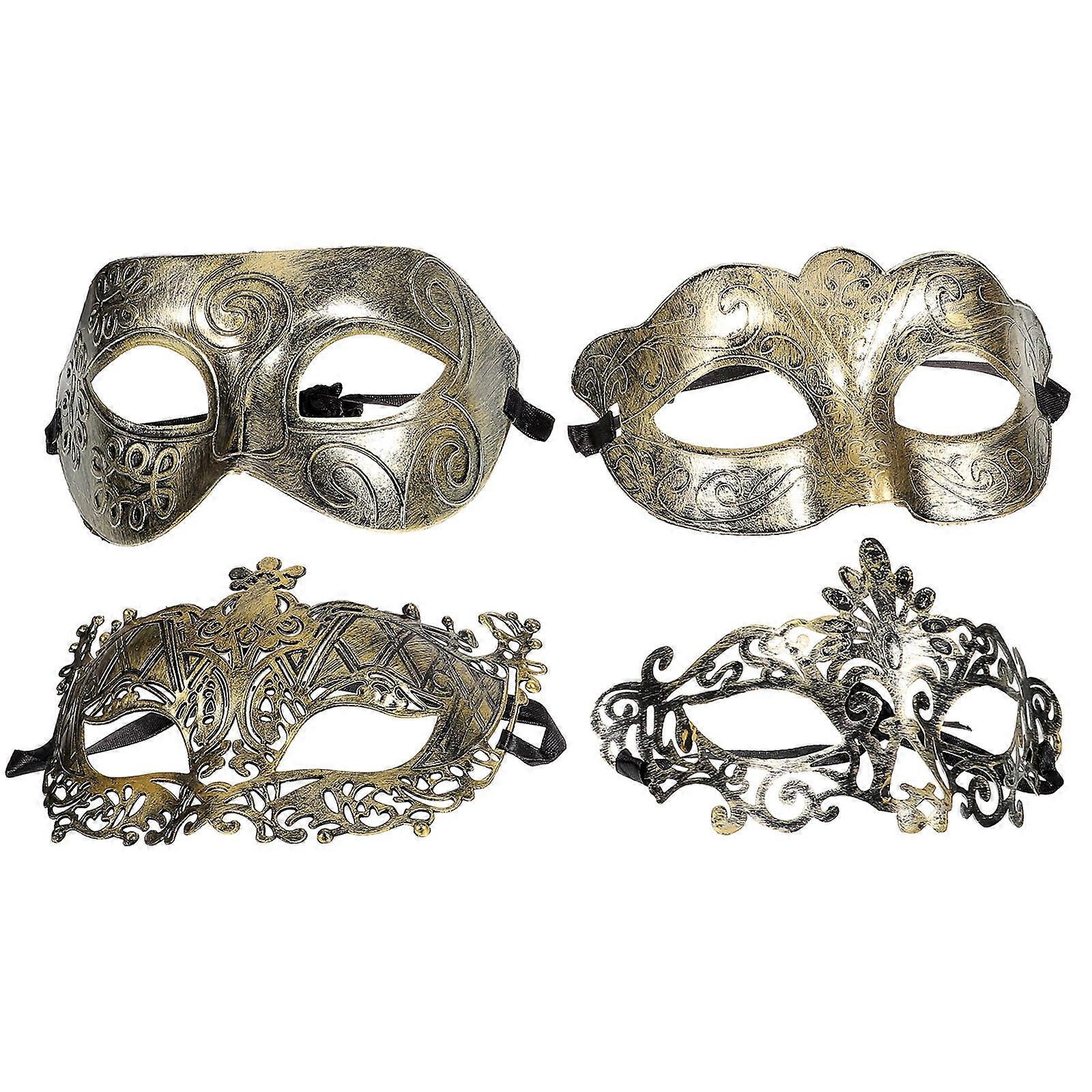 4 stuks Retro masker maskerade masker Prop Festival volwassen masker dansen partij Prop