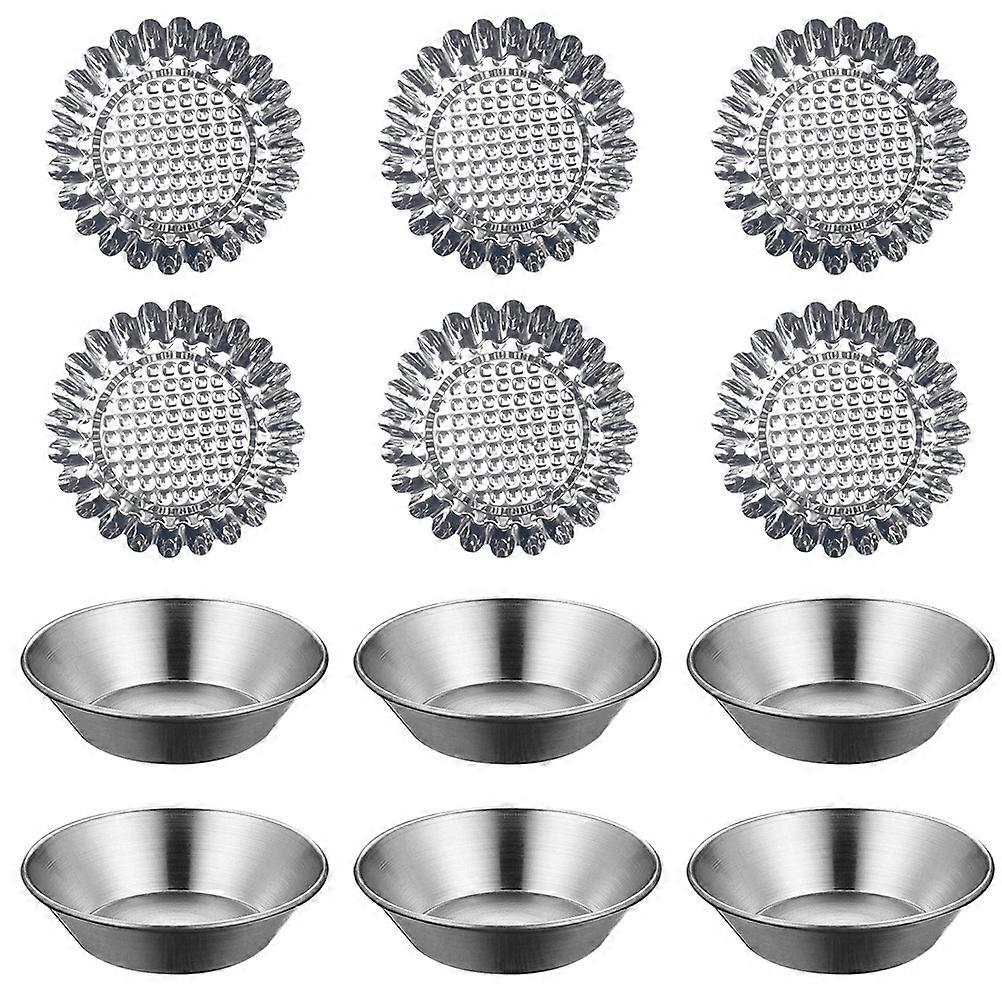 20 Pcs Scratch-resistant Chocolate Molds Biscuit Molds Muffin Molds (Silver)