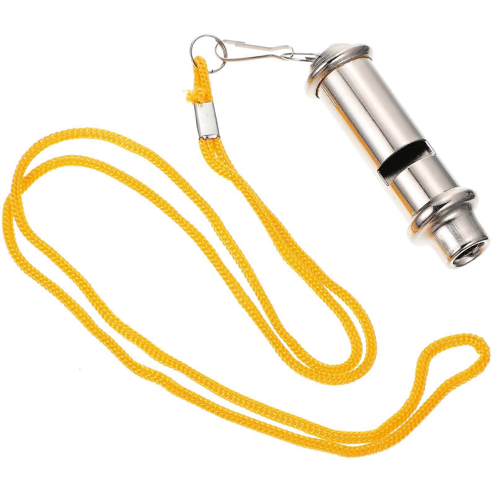 Sifflet de formation de perroquet en acier inoxydable Sifflet de queue de pigeon portable (argent)