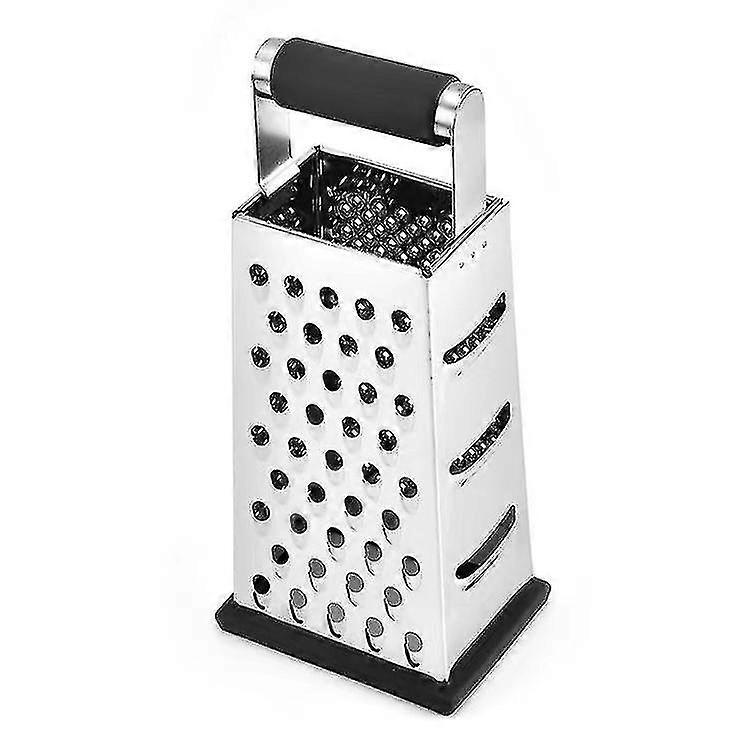 مبشرة الجبن التجارية الثقيلة الفولاذ المقاوم للصدأ ، مبشرة صندوقية من 4 جوانب مع قاعدة غير قابلة للانزلاق ، 10 بوصة