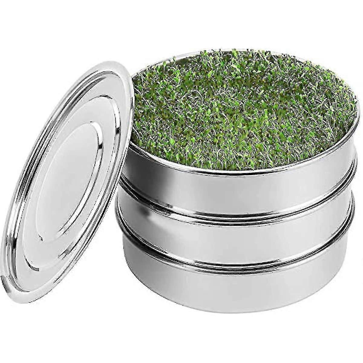 Seed Propagator Tray Seed Sprouting Kit Stainless Steel Mesh Sprouting Trays Stackable Sprouter Kit