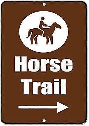 ホーストレイル右矢印アクティビティサインキャンプ場サインサイン壁の装飾8x12ブリキサイン