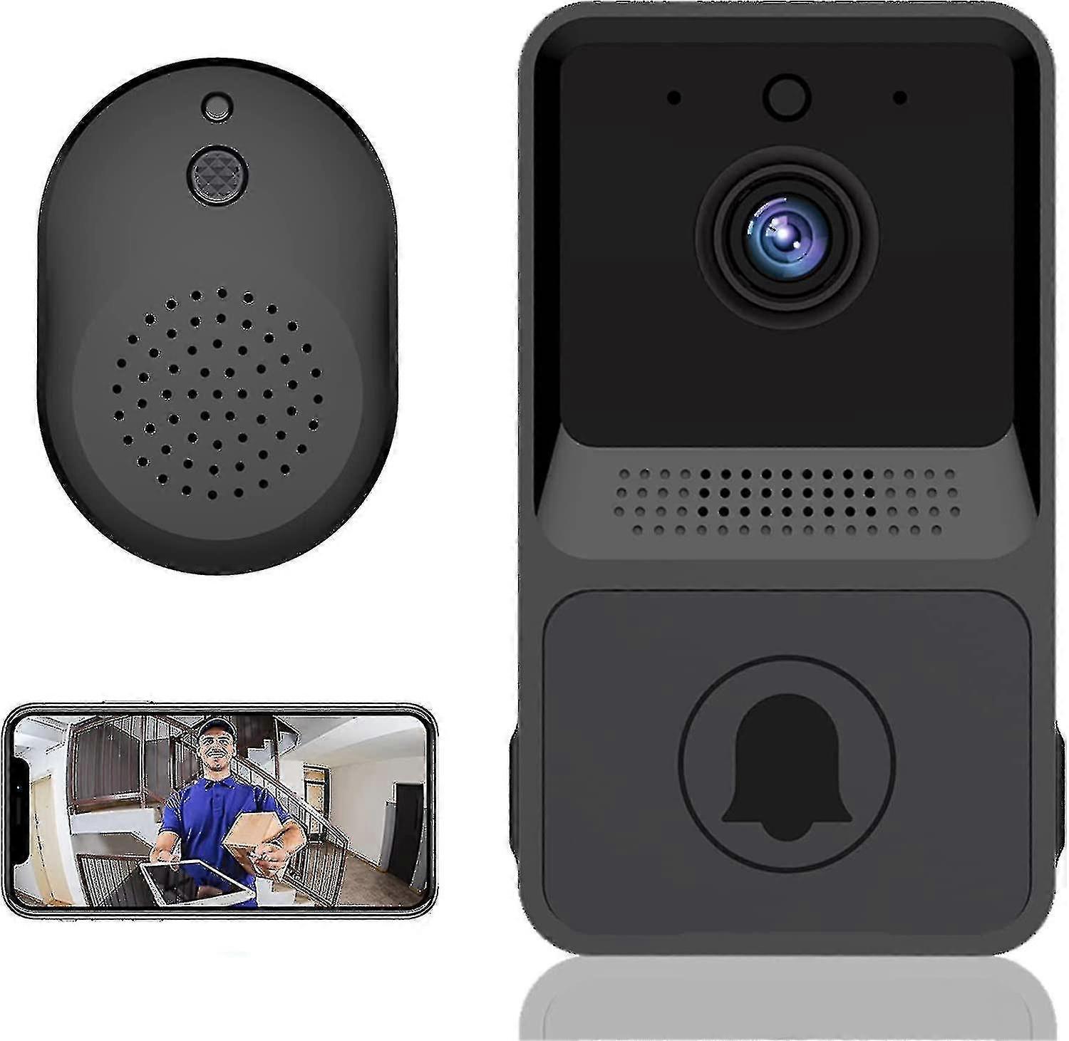 Wireless Remote Video Doorbell, Smart Video Doorbell Home Intercom Hd Night Vision Wifi Charging, Smart Doorbell, Two-way Talk, App Control