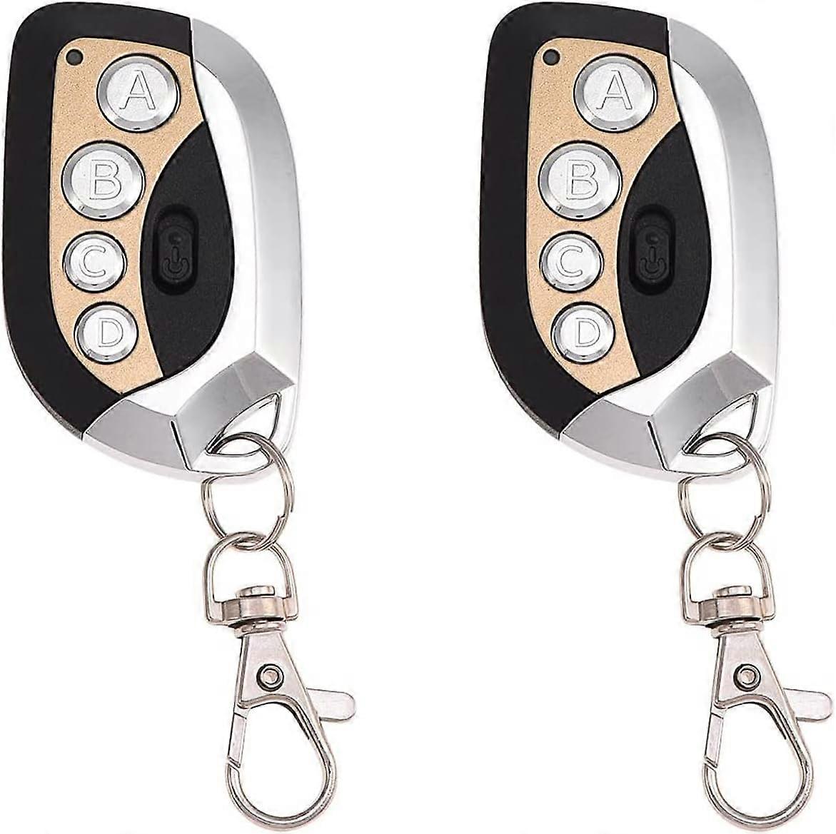 Telecomenzi universale, cod fix, cu frecvență 433.92MHz, clonare Duplicat Tastă de la distanță cu 4 butoane pentru alarmă automată a luminii de garaj, 2Pcs, Go