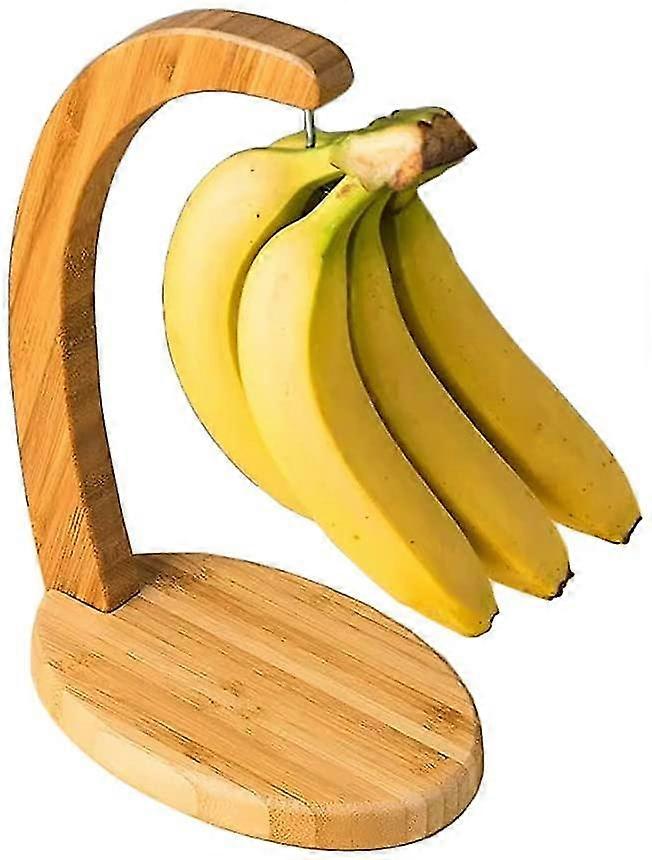 Banana Tree Hanger With Hook Grape Holder Banana Stand Wood Bamboo Utensils Fruit Storage Rack