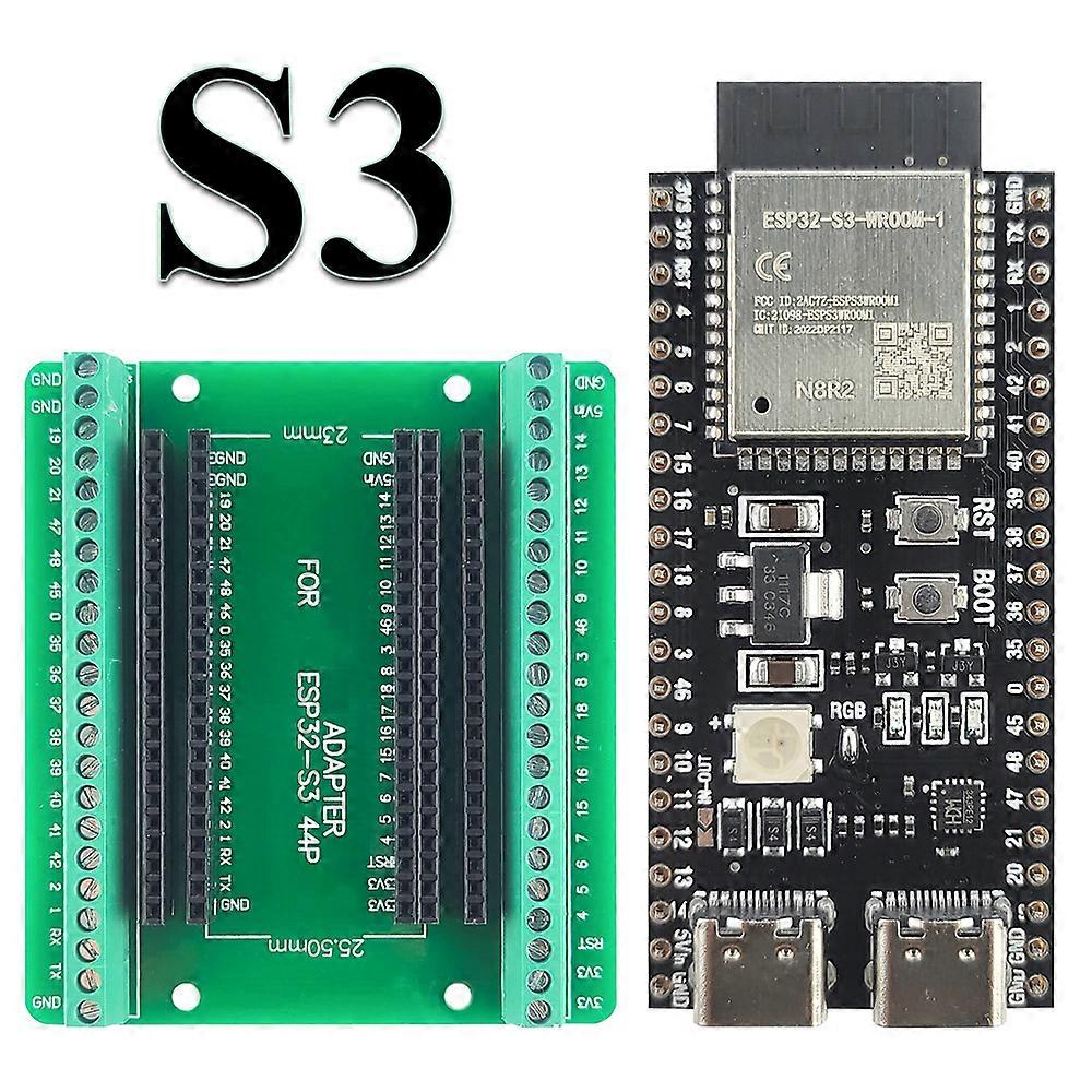 ESP32 S3 Development Boards with Expansion Adapter Kit 24G Wifi BT Module ESP32-S3-WROOM-1 N8R2 N16R8 44Pin Type-C ESP32-S3