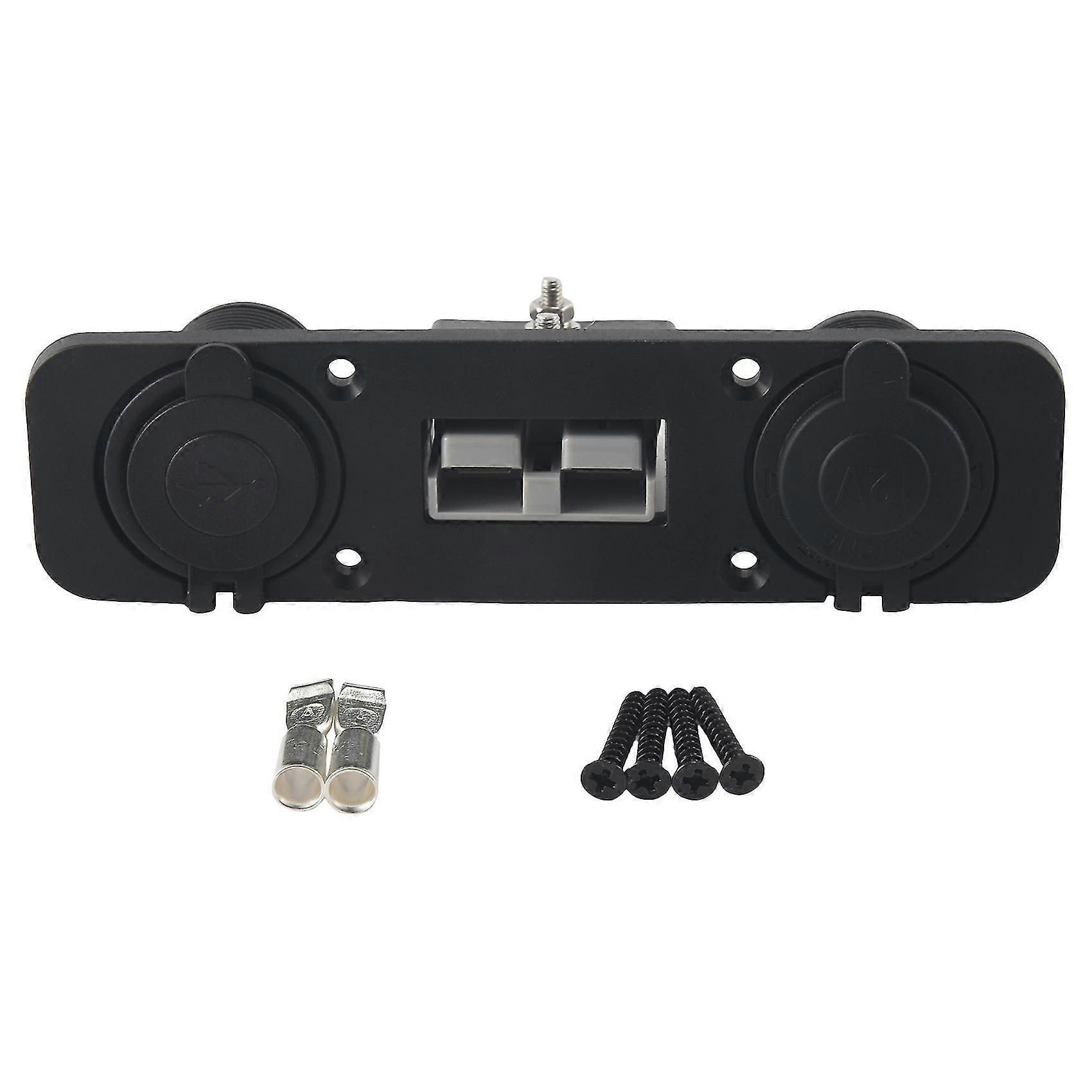 Flush Mount For Anderson Plug Socket Double Usb Charger Socket Panel For Caravan Boat Truck