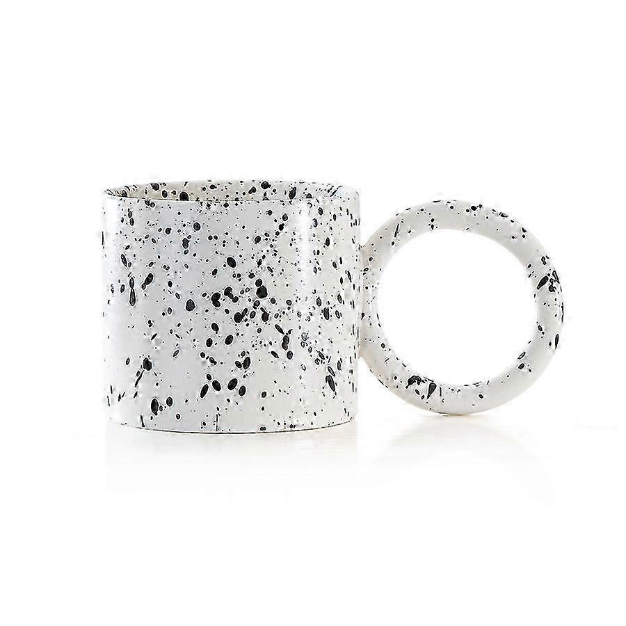 Klein blue cup ceramic creative big ear handle design sense coffee cup