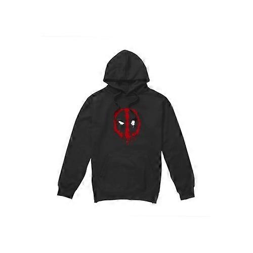 Marvel Mens Deadpool Painted Logo Hoodie