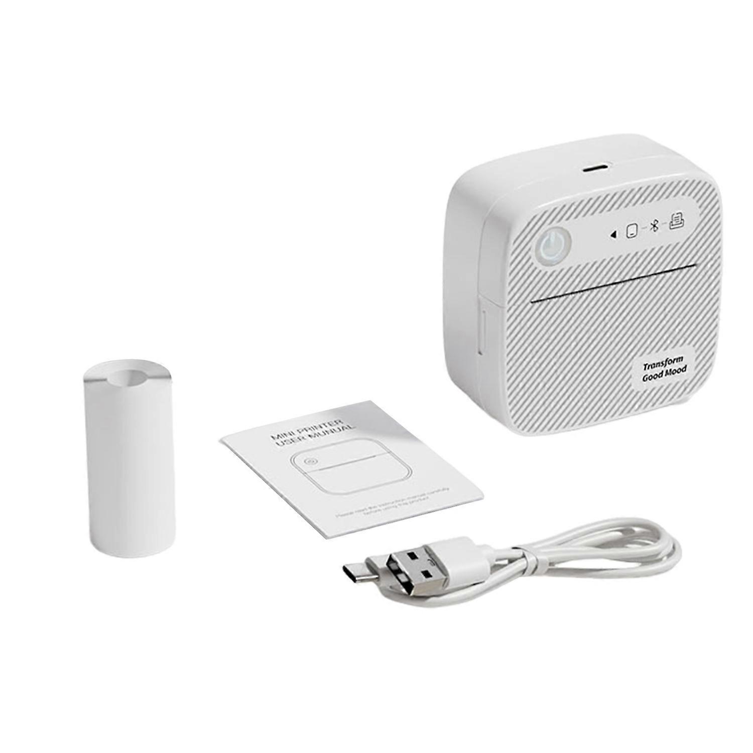 Mini Thermal Printer 200DPI Wireless Bluetooth-compatible Portable Photos Receipts Notes Lists Label