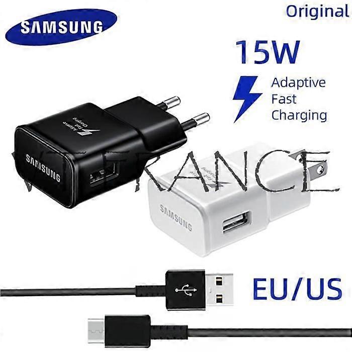Samsung Fast Charger 15w with USB-C Cable, Color: White