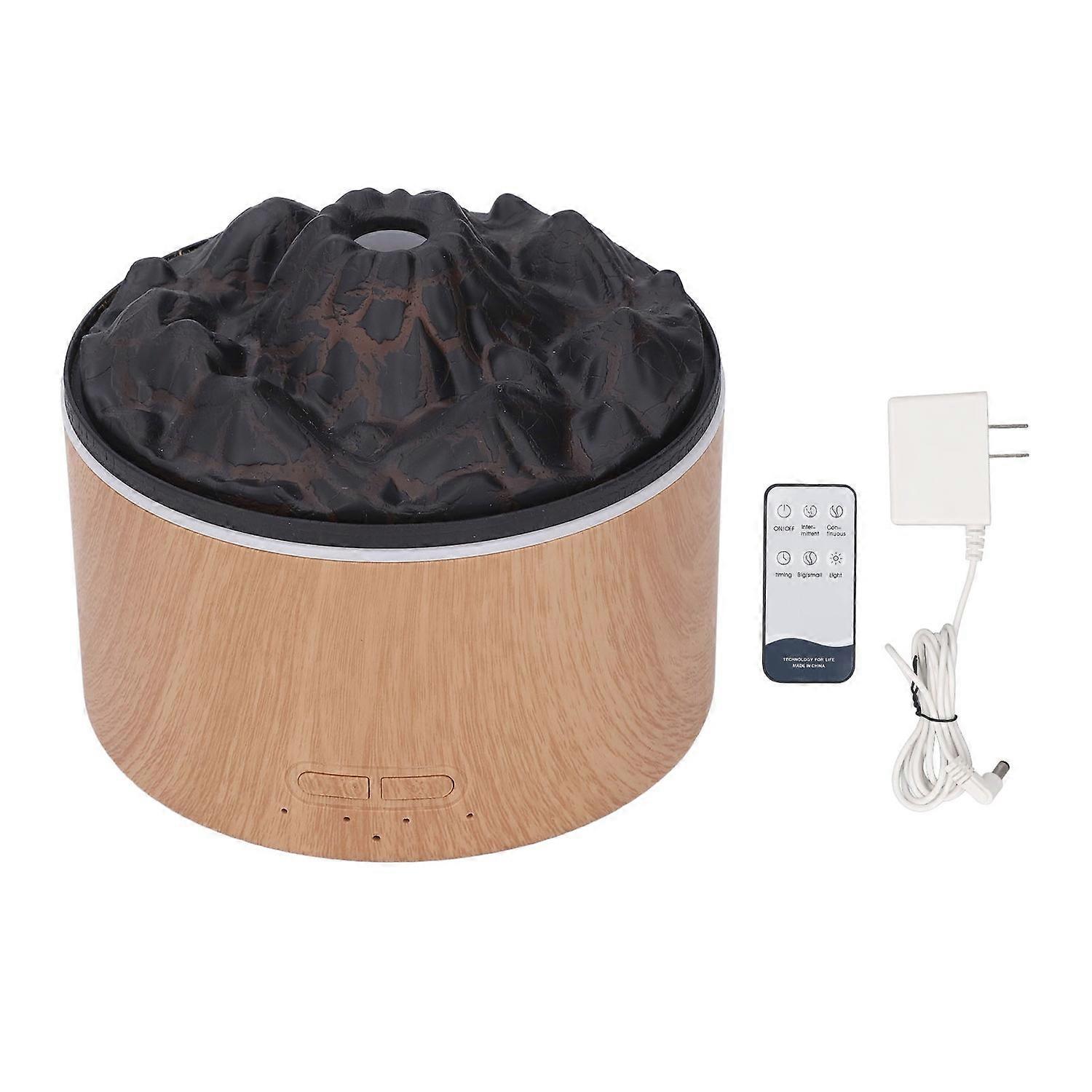 LED Light Diffuser Humidifier 330ml Dual Color Light 4 Timers Volcanic Flame Humidifier Diffuser wit