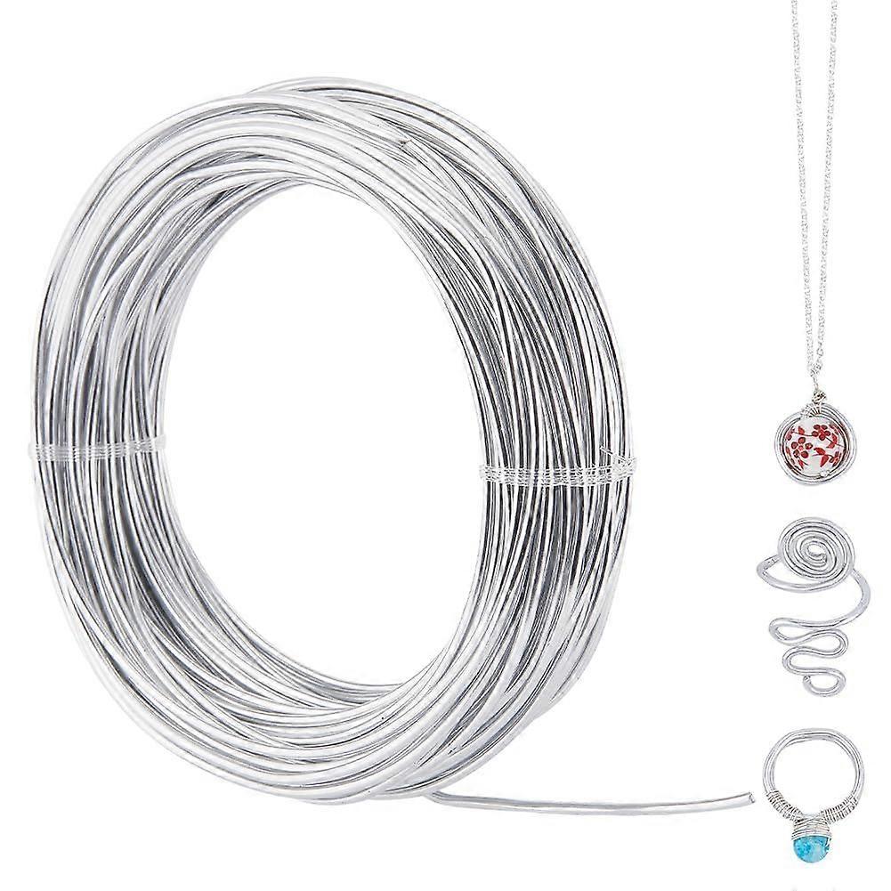 30M Silver Aluminum Wire 2mm Bendable Wire 12 Gauge Metal Crafting Wire Flexible Sculpting Wire Armature Flexible Craft Wire Jewelry Wire for Jewelry 