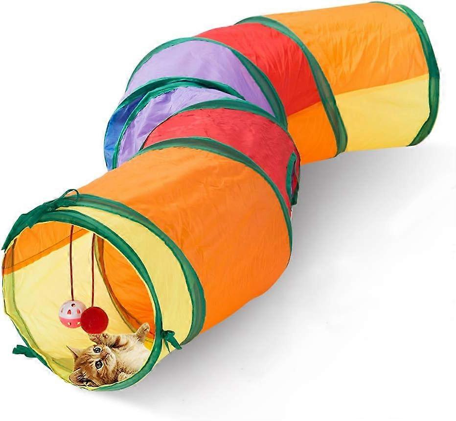 Cat Toys Cat Tunnel, Made of ultra-strong,can be used for cats, rabbits, puppies, and ferrets,S-Style, 48.4".9.8"