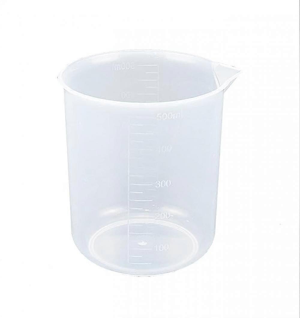 Kitchen PP Measuring Cup Scientific Plastic Graduated Beaker Transparent 500ml, Kitchen Dedicated Plastic Measuring Cup