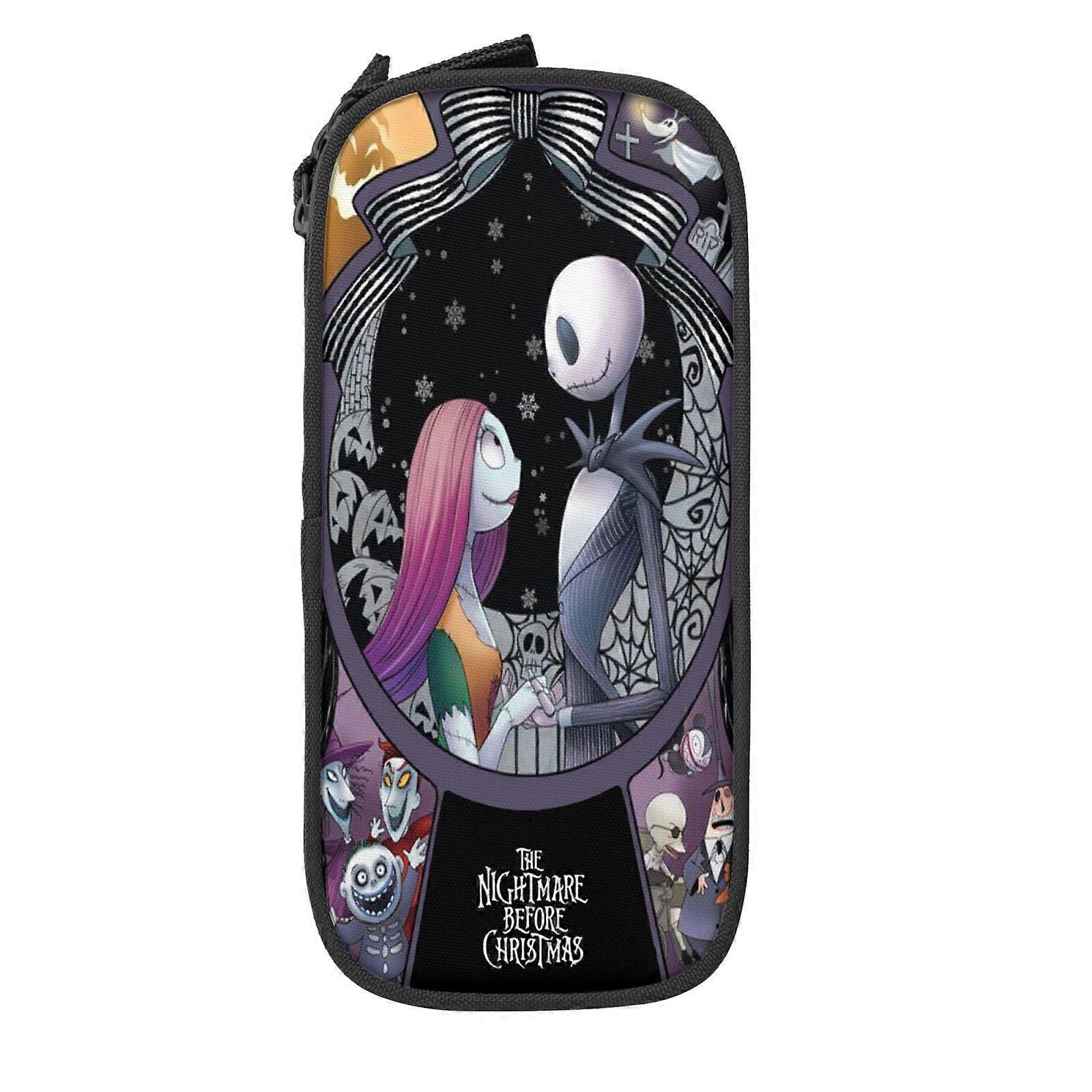 a138 كابوس قبل عيد الميلاد حقيبة قلم رصاص ذات سعة كبيرة مقاومة للماء ودائمة حقيبة قلم رصاص مقلمة سحاب منظم BoxxBD1345