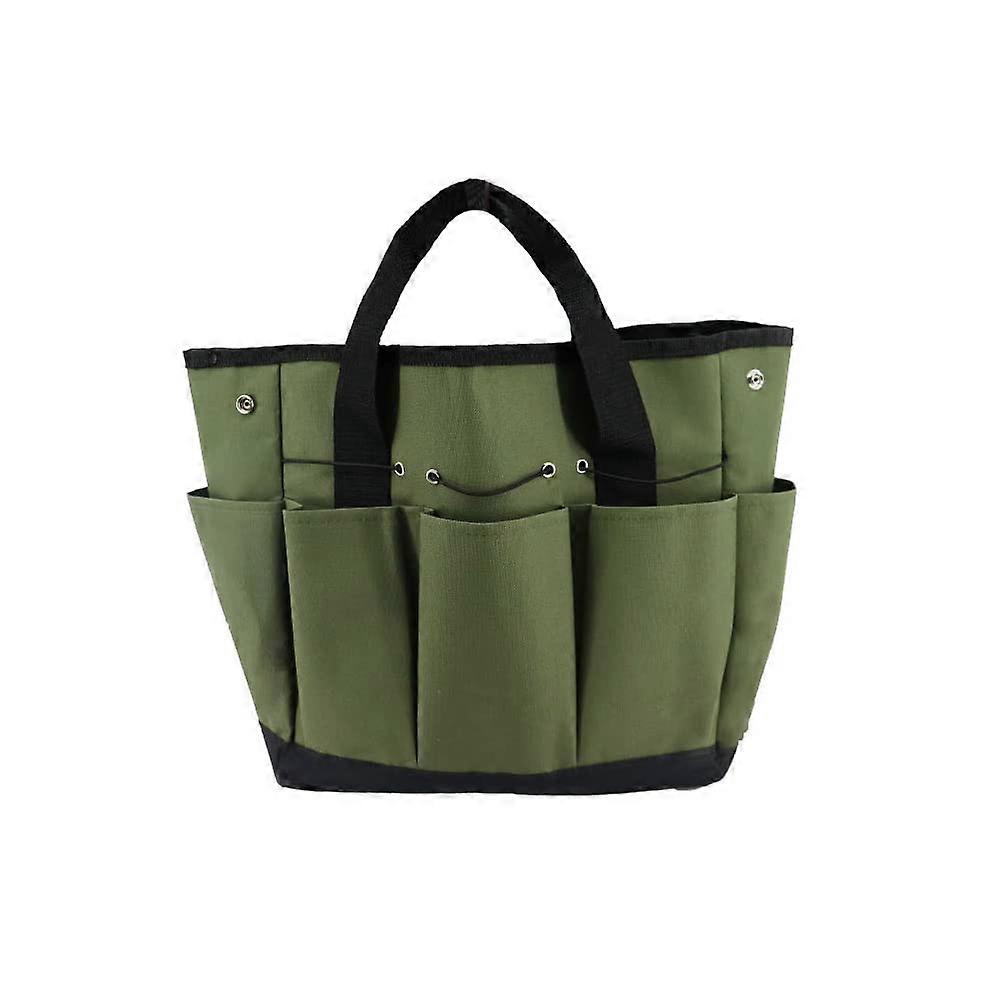 Gardening Tote Bag with 8 Pockets, Durable Canvas Garden Tool Holder for Outdoor Use and Easy Storage