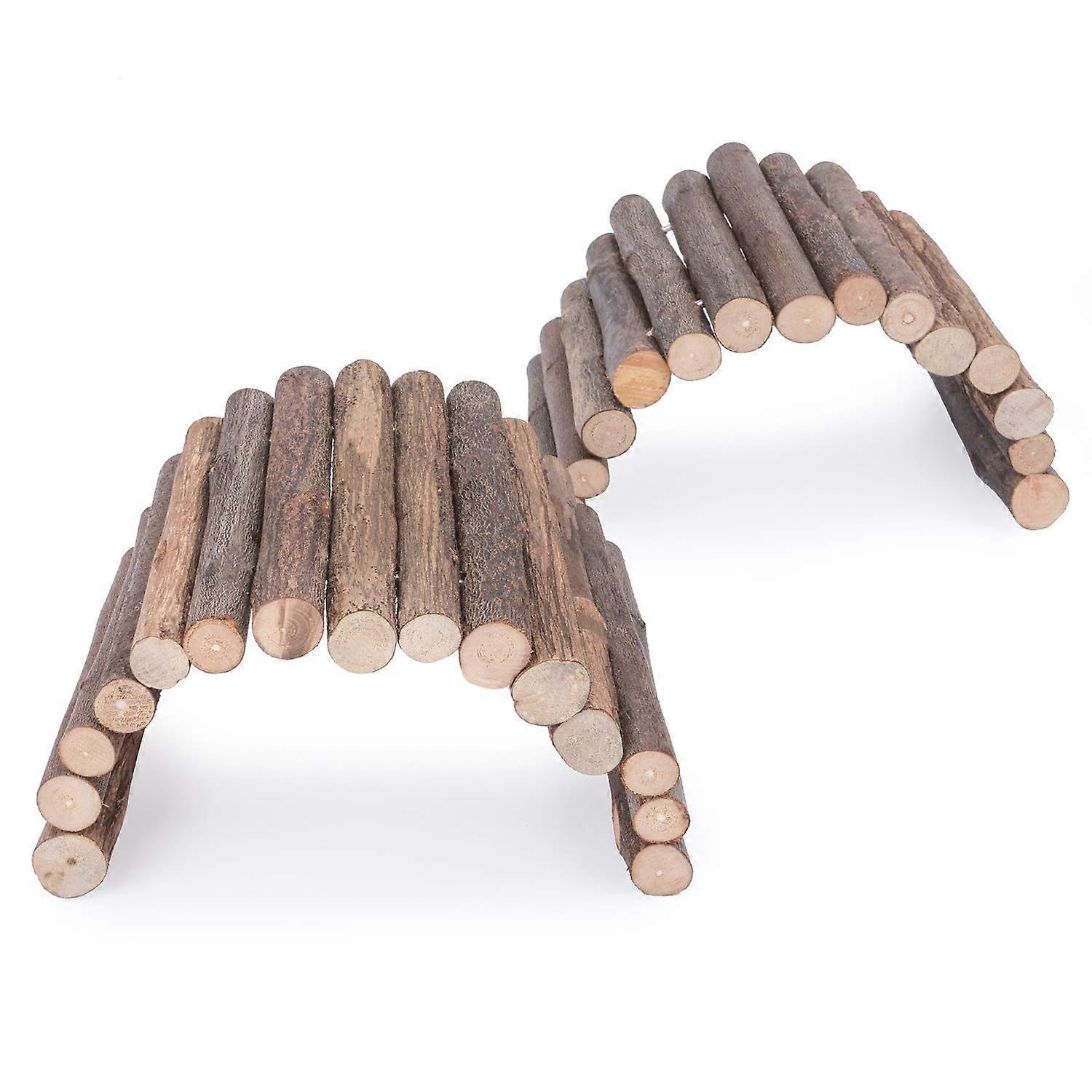 Wooden Ladder Bridge Toy for Hamsters, Mice, and Rats, Small Animal Chew Toy, Durable, Safe, and Easy to Install