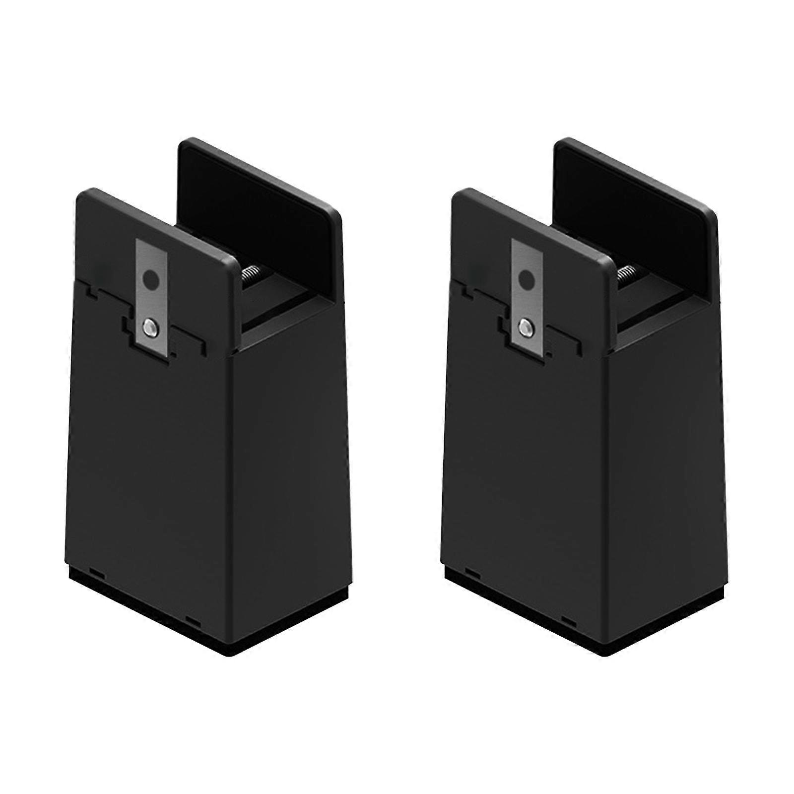 ヘビーデューティー2pcsブラック調節可能な家具レッグエクステンダー