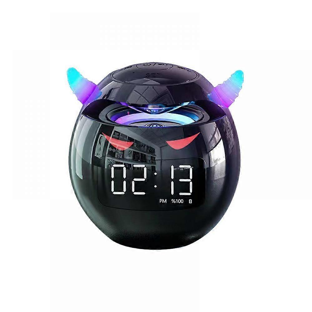 Demon TF Bluetooth Speaker with Alarm Clock and Subwoofer(Black)