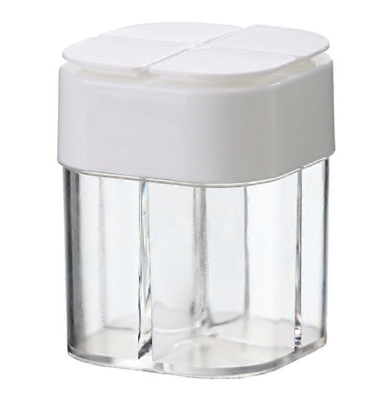 4 Set Clear Plastic Salt and Pepper Shakers for Travel and Camping