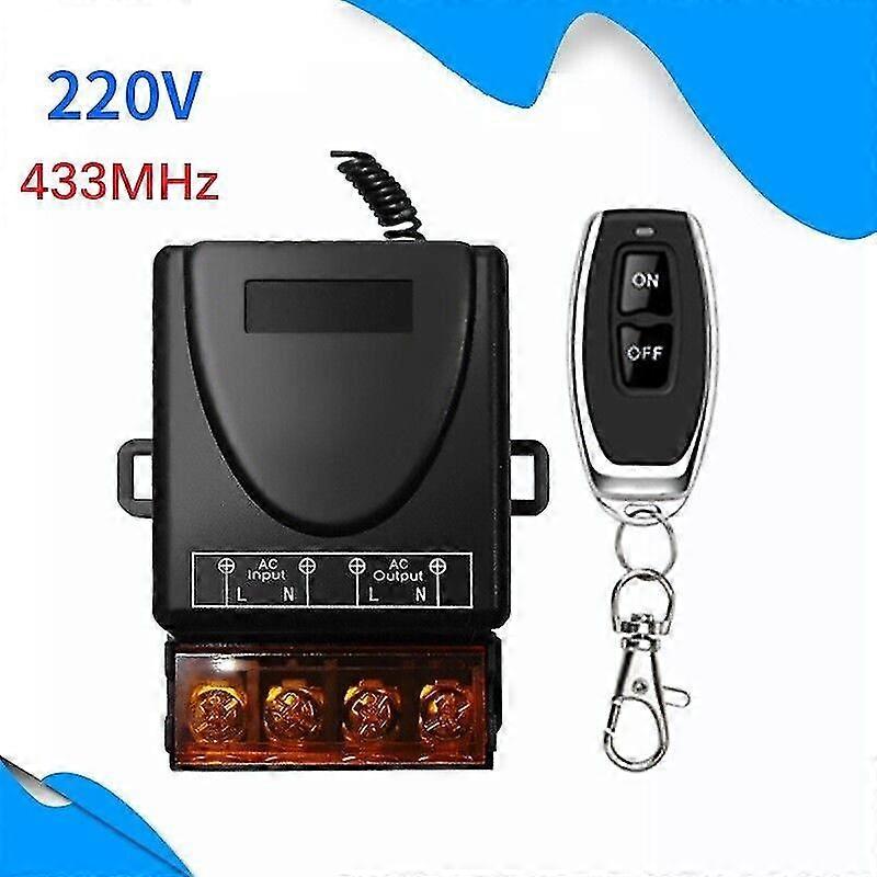 AC 110V-240V 30A RF Relay Wireless Remote Control Switch + 433MHz Remote
