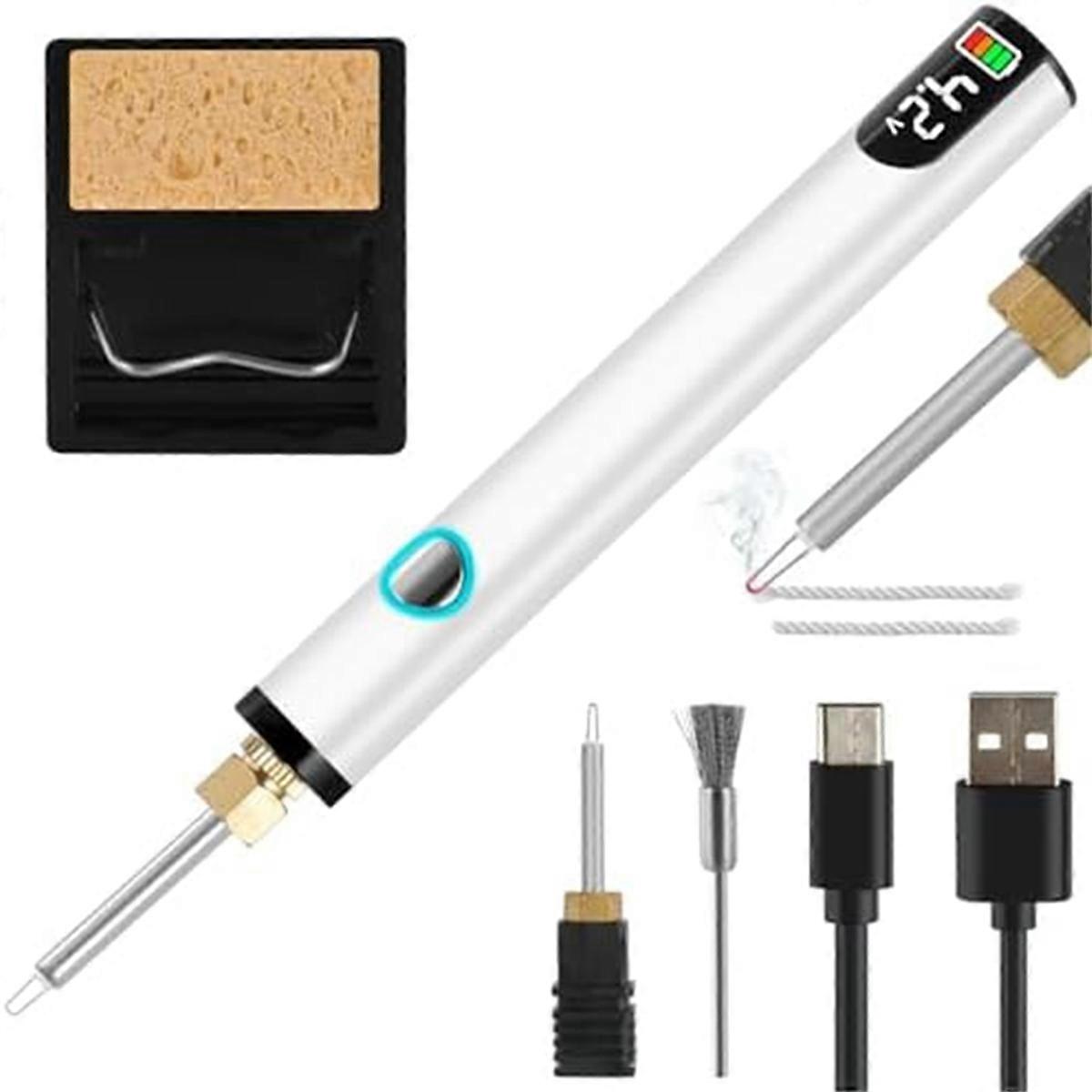 Rechargeable Thread Burner Kit for Jewelry Making,Digital Thread Zapper Tool,Leather Craft,Sewing,Weaving & Stringing B