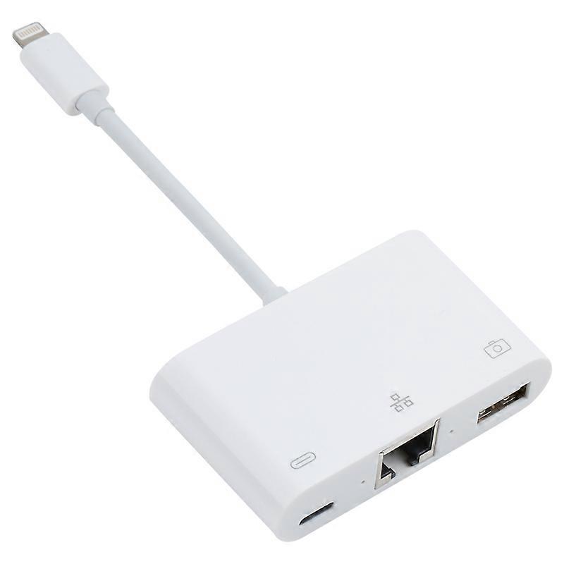 NK-107 3 in 1 8 Pin Male to USB + 1000M Ethernet + 8 Pin Power Female Adapter