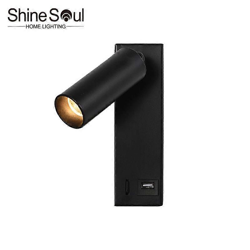 New Led 3W Wall Lamp Sconce With Switchblack And White Bronze Creative With Usb Wall Lamp With For Bedroom Bedside