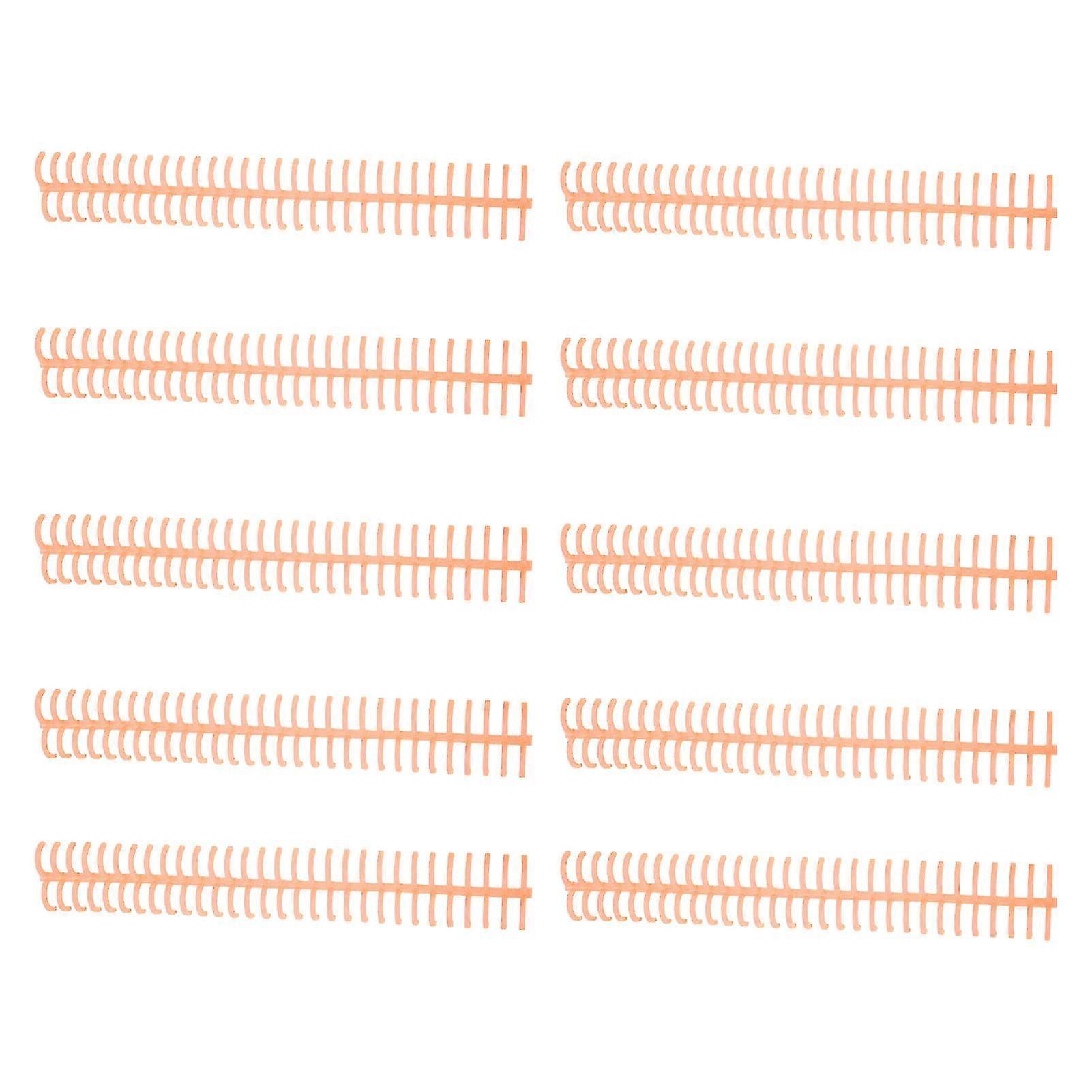 10Pcs Spiral Binding Coil 130 Sheet Capacity Spine Comb 30 Holes 16mm Diameter Set Kit Orange