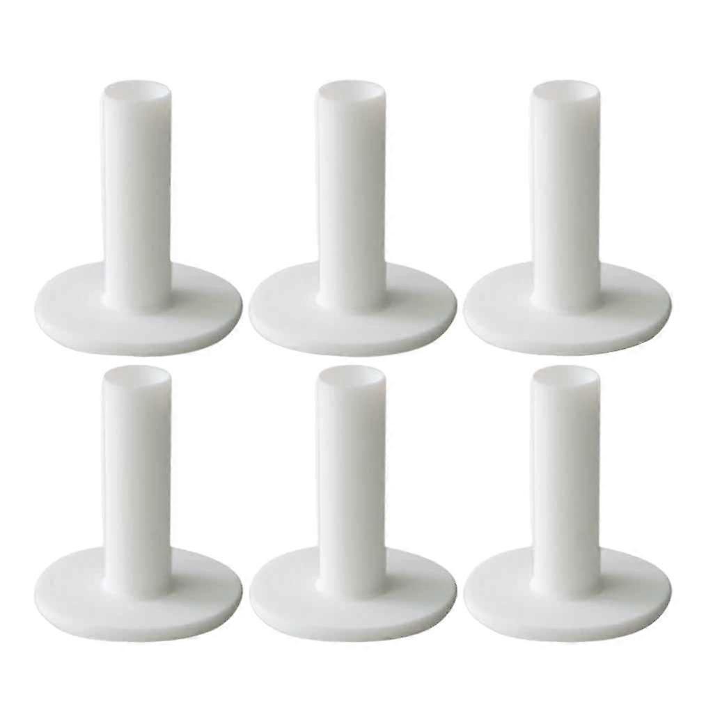 Pack 6 White Rubber Golf Tee Holder for Golf Driving Range Tee Practice - Select