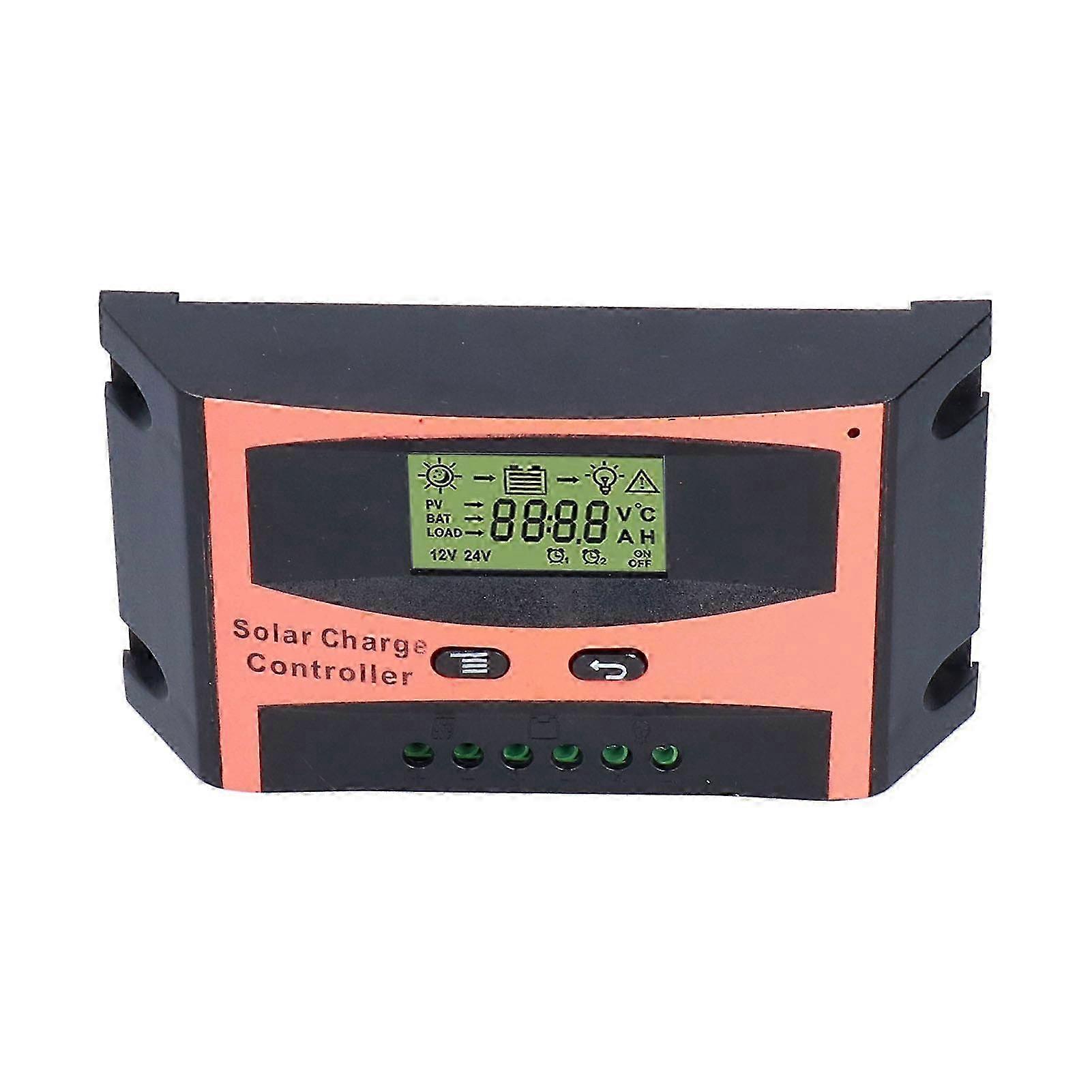 Solar Charge Controller LCD Circuit Protection Anti Backfill PWM Charge Controller for Protect Battery30A